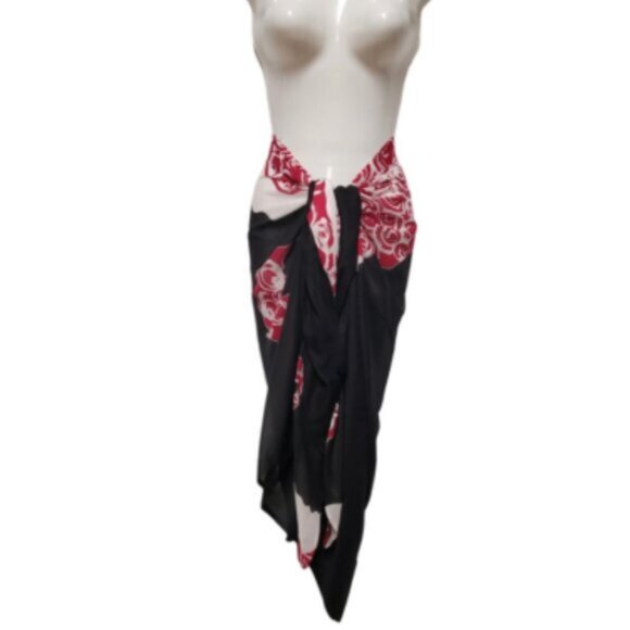 Womens Sarong Pareo Cotton Wrap HandPainted Batik Wrapskirt Beachwear -NEW - Picture 5 of 6